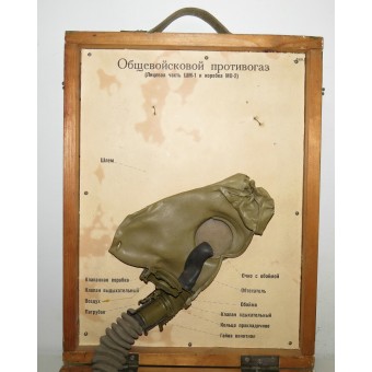 Máscara de gas schm Soviética durante la guerra con el conjunto de filtros de formación-educación.. Espenlaub militaria
